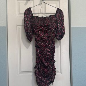 For Love And Lemons Black and Pink Mini Dress